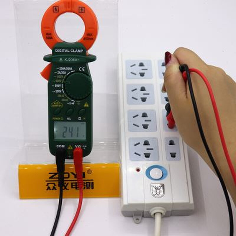 科捷 KJ206A数显式数字钳形表全保护带电容电流卡表钳形表万用表