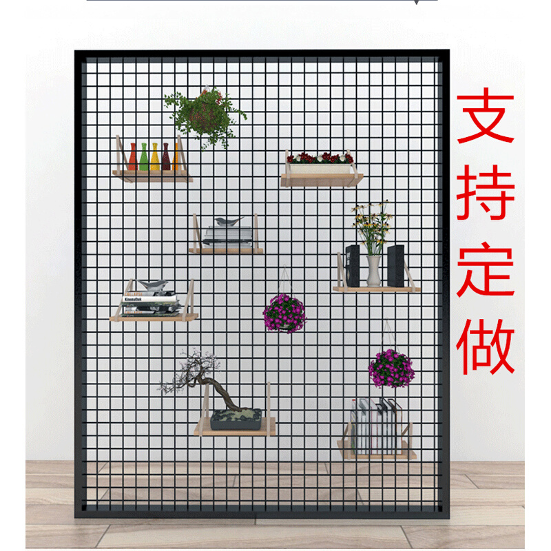 装饰铁网网格照片墙工业风铁丝网隔断铁艺网格悬吊N式天花板铁网