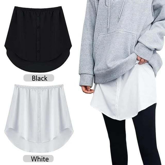 skirt plaid a with layered and hem false with shirt