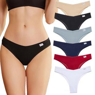 Girls Thong Pants Low Underwear Waffle Waist Cotton