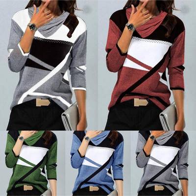 Womens personalized T-shirt fashion V-neck long-sleeved