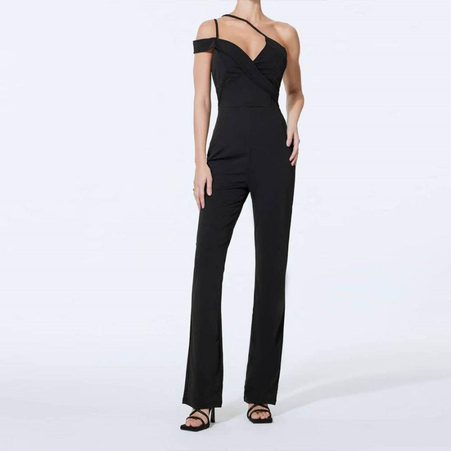 tights jumpsuit high-end temperament trousers black