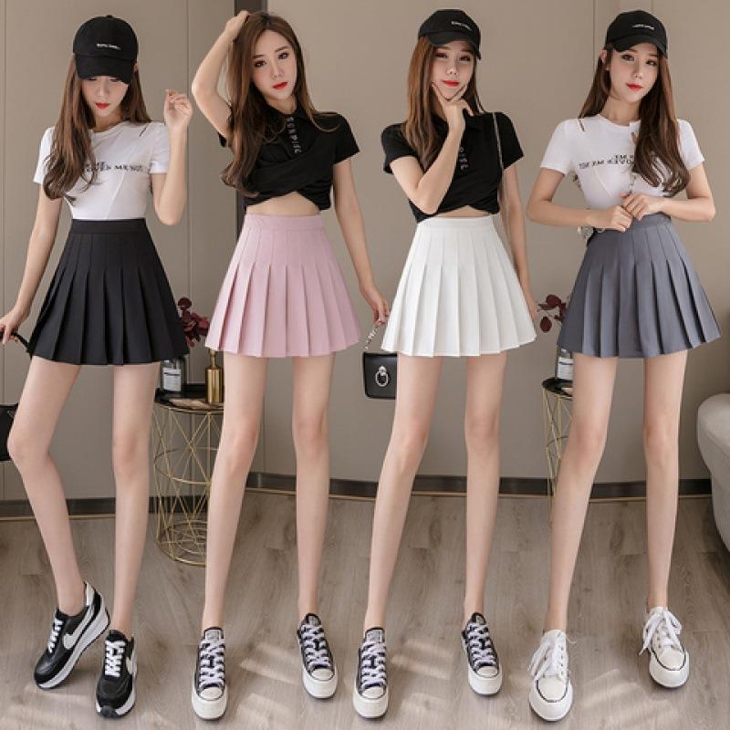 pants skirt Pleated uniform zipper skirt skirt womens skirt
