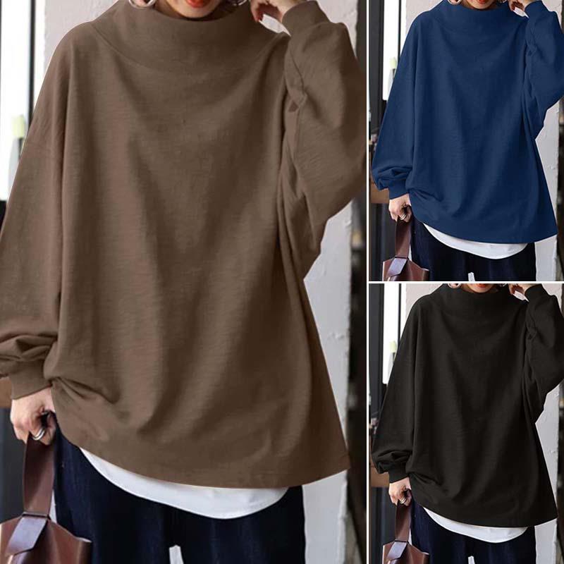 Temperamental fleece sweater for women pullover loose fit