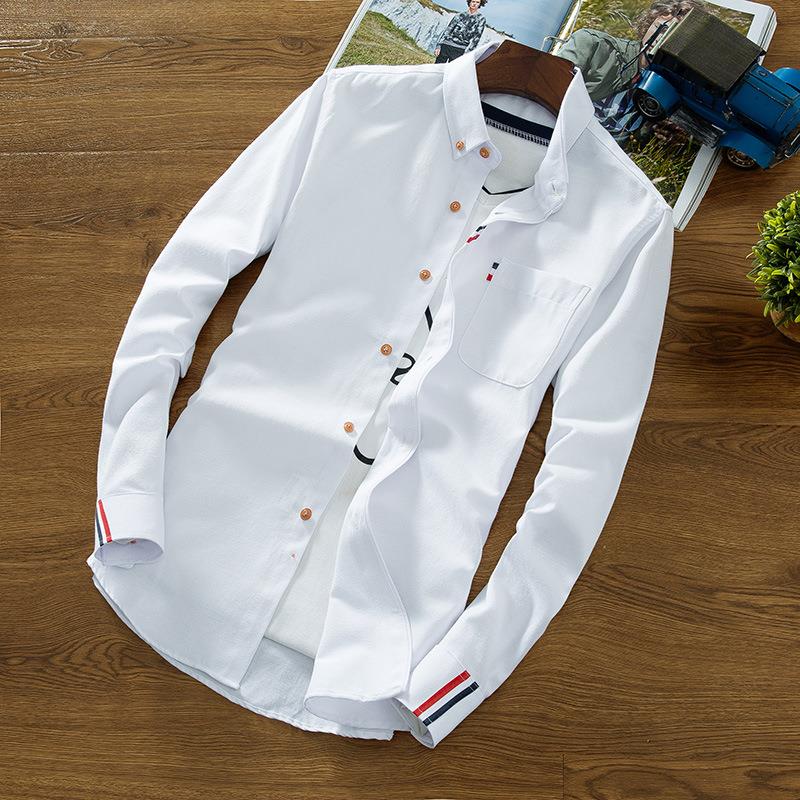 simple student solid casual shirt shirt fit style sleeve