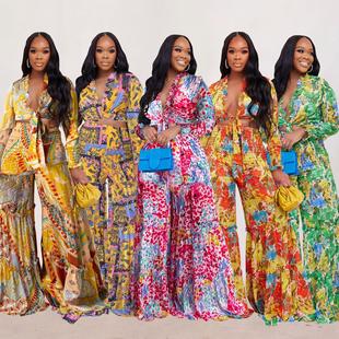 piece lace Fashionable chiffon two women sleeve long