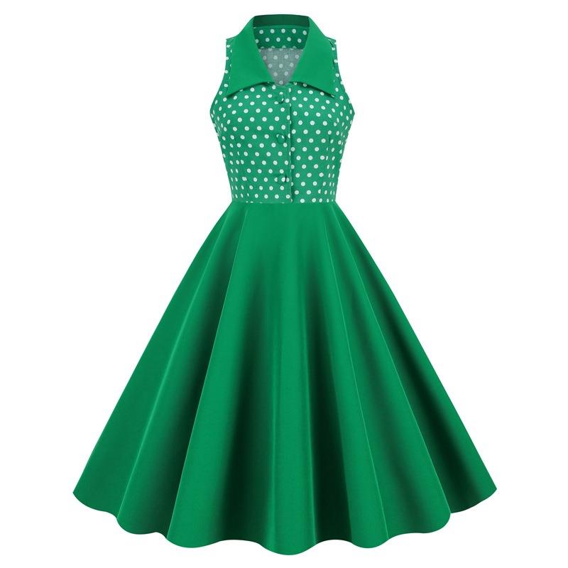 vintage vestidos retro office pinup dress robe summer swing