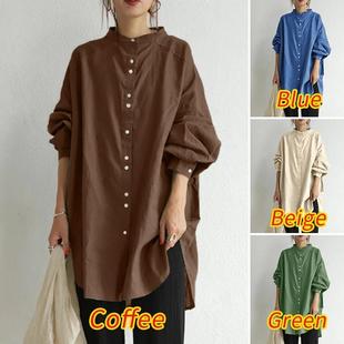 buttons color mid shirt and solid length casual linen