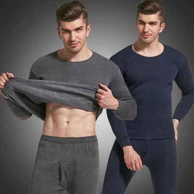 thick  wool brushed merino men thermal underwear winter