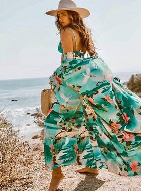 bikini green jacket outer protection holiday beach swimsuit