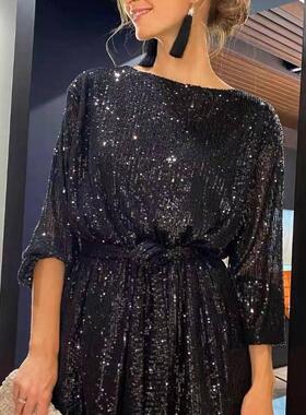 Holiday party sparkly sequined dress small dress