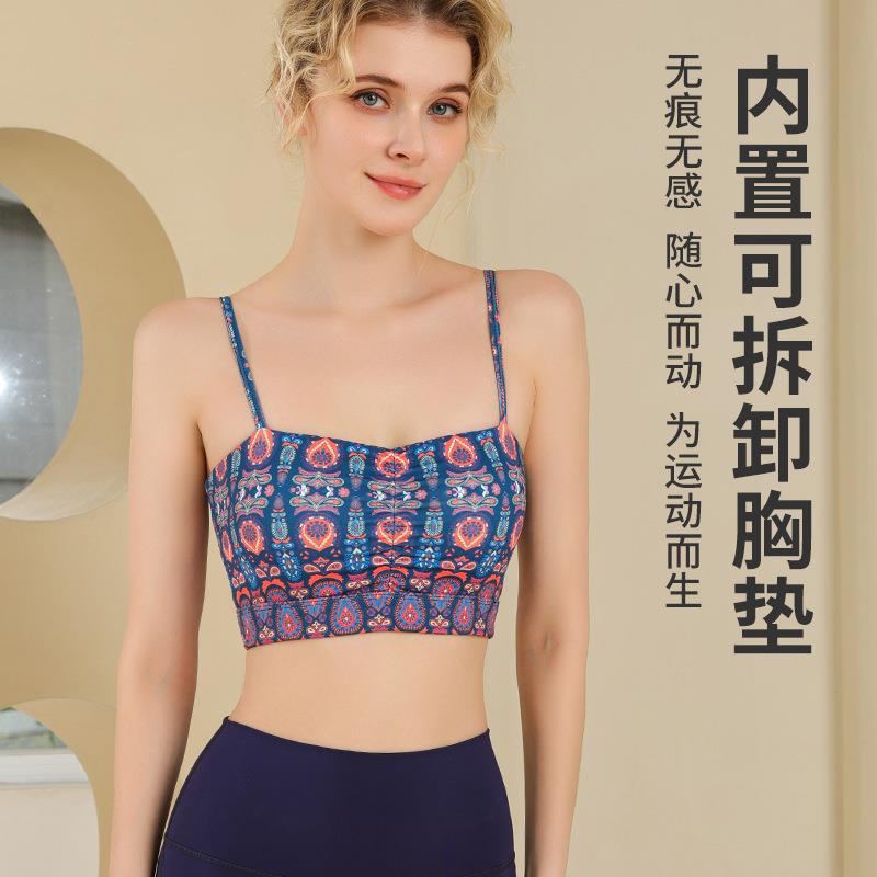 push-up fitness chest Bohemian bra sports yoga for tube top
