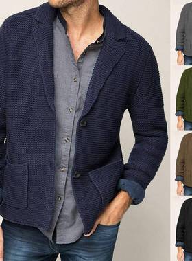 autumnwinter new sweater cardigan mens lapel jacket