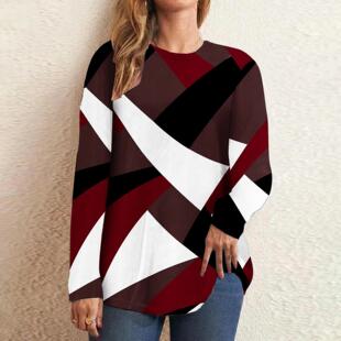 shirt contrast womens cashmere tops sleeved loose long
