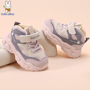 班纳米菲儿童鞋冬季宝宝鞋子加绒女童棉鞋小童软底冬鞋保暖运动鞋