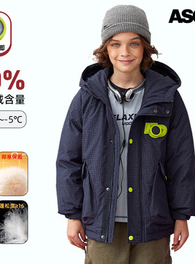 ASGM儿童极寒羽绒服电子吧唧赛博款中大童户外MQD同款户外羽绒