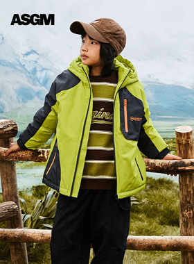 ASGM童装冬季新款儿童羽绒服中大童连帽外套羽绒服MQD马骑顿同款