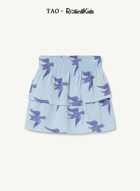 T.A.O 女童蓝色短裙百搭透气半身裙夏季新款丨RollingKids