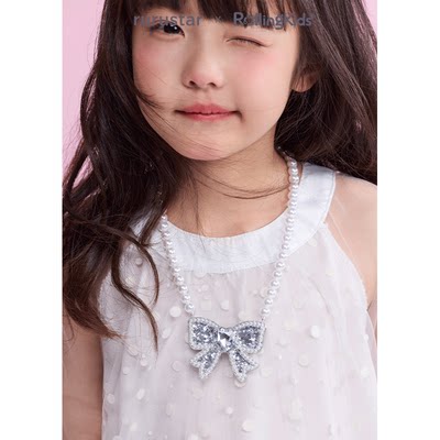 rurustar 儿童百搭蝴蝶仿珍珠项链戒指女童首饰饰品丨RollingKids
