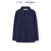 T恤男女童藏青色简约休闲打底上衣 T.A.O 长袖 RollingKids