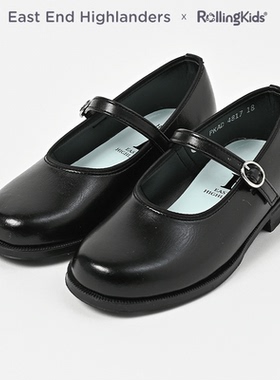 East End Highlanders 女童黑色搭扣皮鞋学院风单鞋丨RollingKids