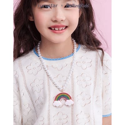 rurustar 儿童项链手链戒指百搭仿珍珠女童饰品首饰丨RollingKids