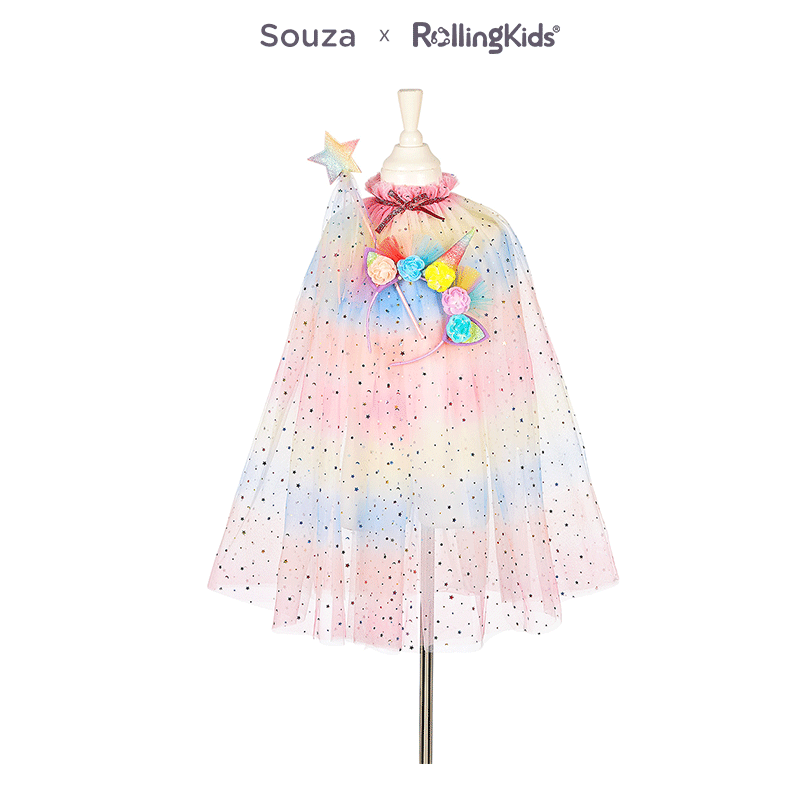 Souza 女童时尚披风发箍魔杖套装儿童配饰丨RollingKids