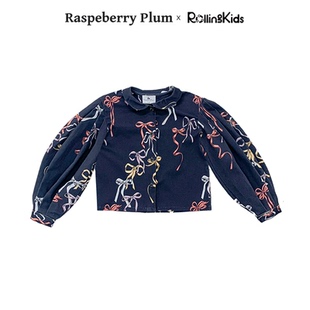 藏青色上衣 Raspberry 衬衫 儿童长袖 RollingKids Plum