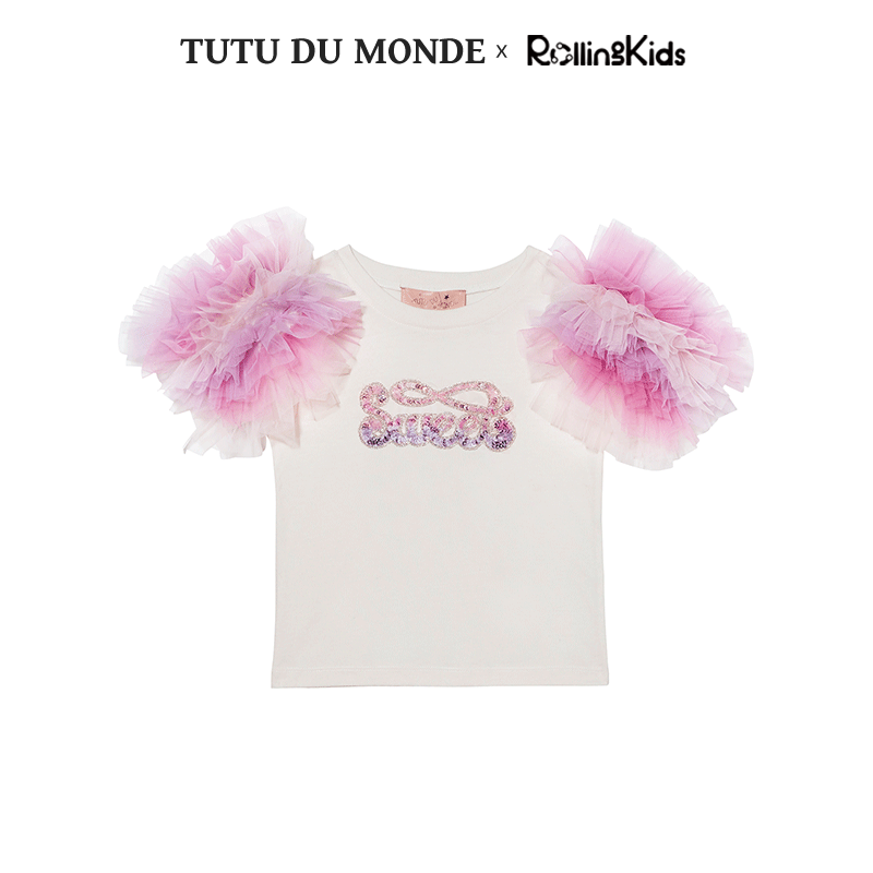 TUTU DU MONDE 女童甜美短袖白色T恤连衣裙两件套装丨RollingKids,童装/婴儿装/亲子装,连衣裙,淘宝优惠券,粉丝福利购,淘宝优惠卷