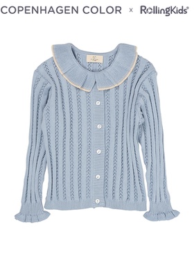 COPENHAGEN COLOR 针织开衫女浅蓝色上衣外套丨RollingKids
