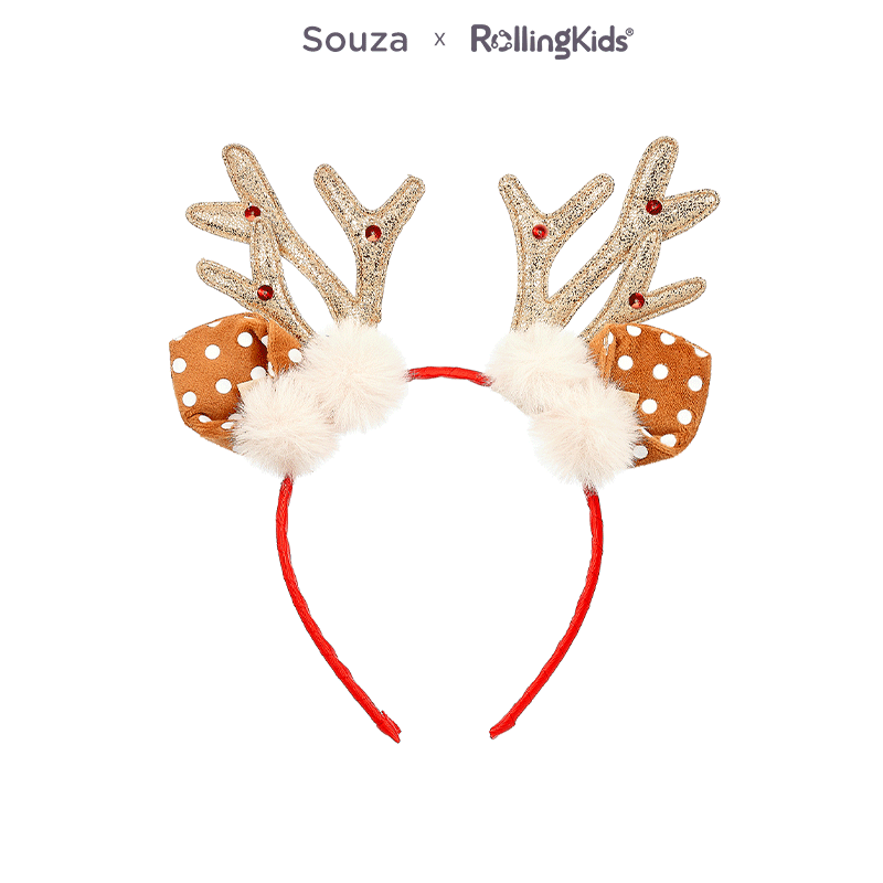Souza 圣诞鹿角发箍发夹儿童头饰节日装扮装饰头箍丨RollingKids,童装/婴儿装/亲子装,发饰,淘宝优惠券,粉丝福利购,淘宝优惠卷