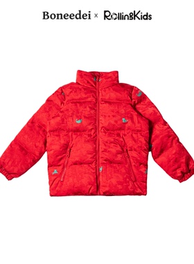 Boneedei 儿童羽绒外套红色保暖外套上衣丨RollingKids
