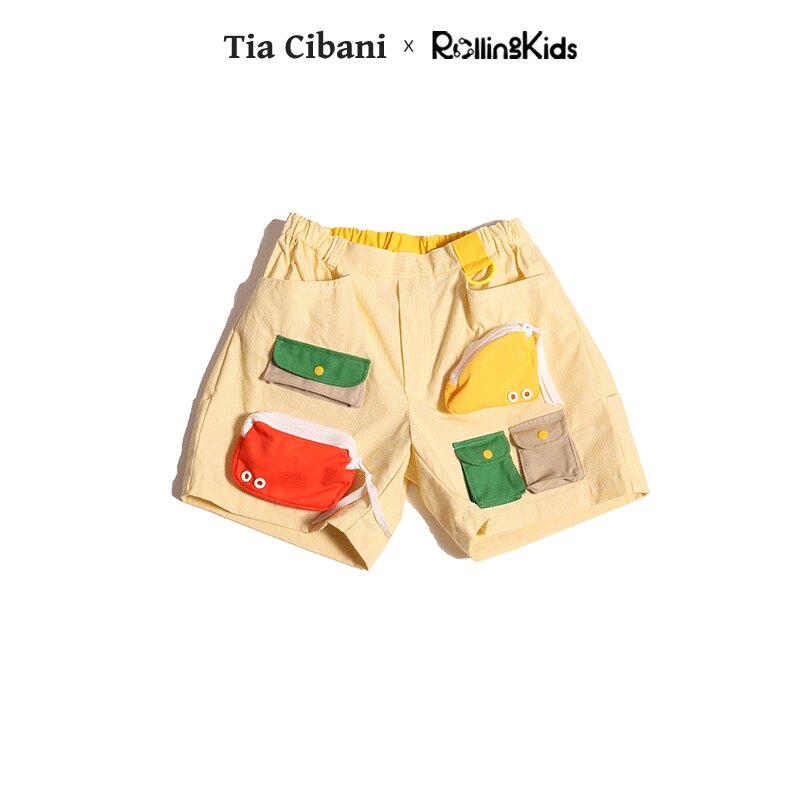 Tia Cibani 儿童百搭短裤休闲系带五分裤丨RollingKids