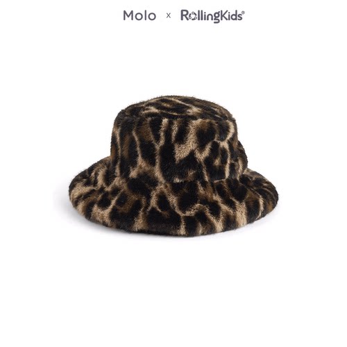Molo 豹纹渔夫帽女童秋冬时尚设计感显脸保暖帽子丨RollingKids