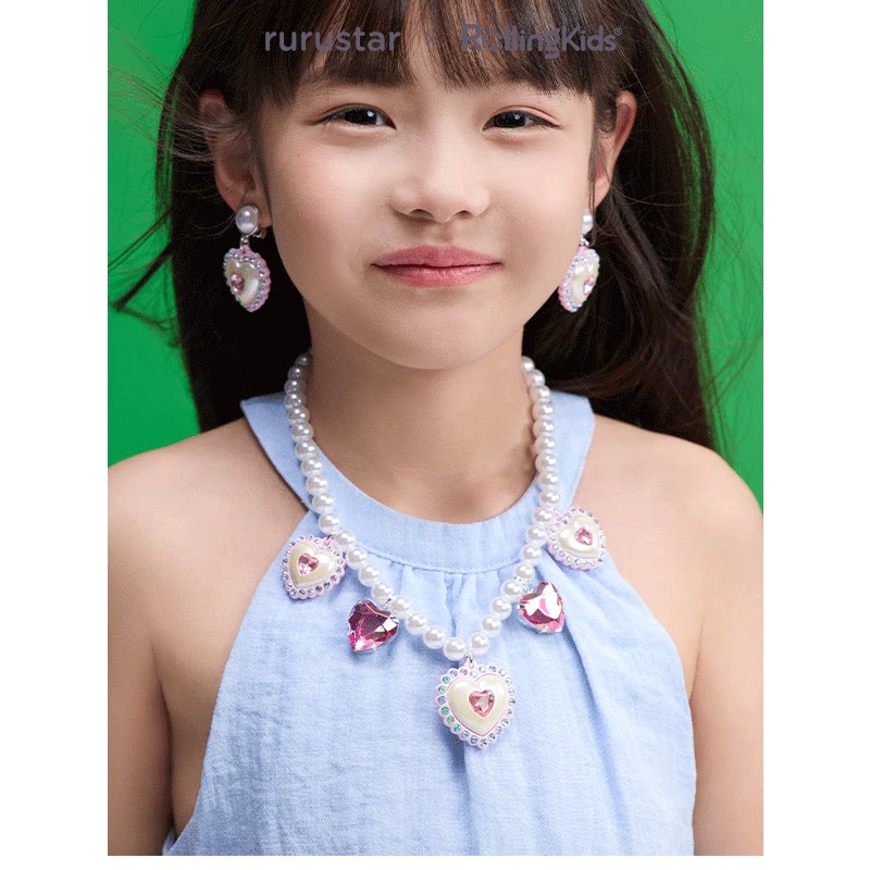 rurustar 儿童项链仿珍珠串珠首饰戒指女童女宝饰品丨RollingKids
