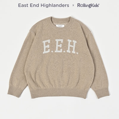 East End Highlanders 男女童字母印花圆领宽松卫衣丨RollingKids