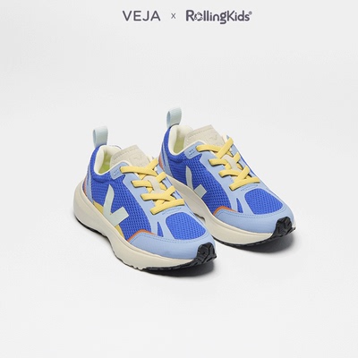VEJA 男女童蓝色运动鞋网面透气百搭春夏休闲鞋丨RollingKids
