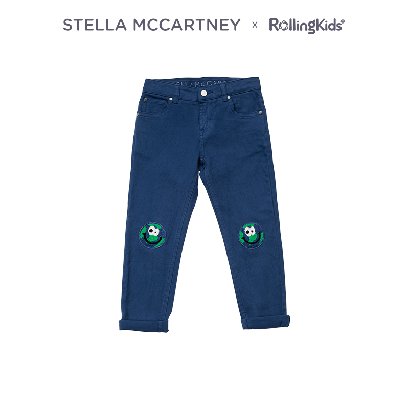 STELLA MCCARTNEY 儿童牛仔长裤蓝色休闲长裤丨RollingKids