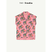 新款 T.A.O RollingKids 衬衣时尚 夏季 儿童无袖 甜美粉色衬衫