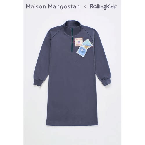 Maison Mangostan 连衣裙中长款长袖连衣裙休闲百搭丨RollingKids