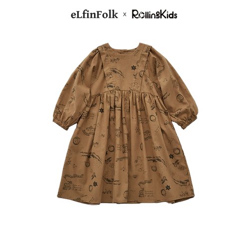 eLfinfolk女童连衣裙甜美复古