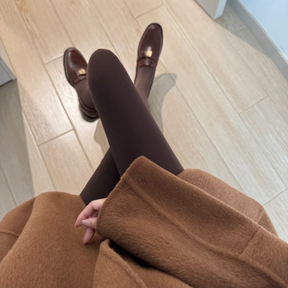 贵气高质感复古咖色连裤袜塑形显瘦高级哑光裸感打底袜外穿美腿袜