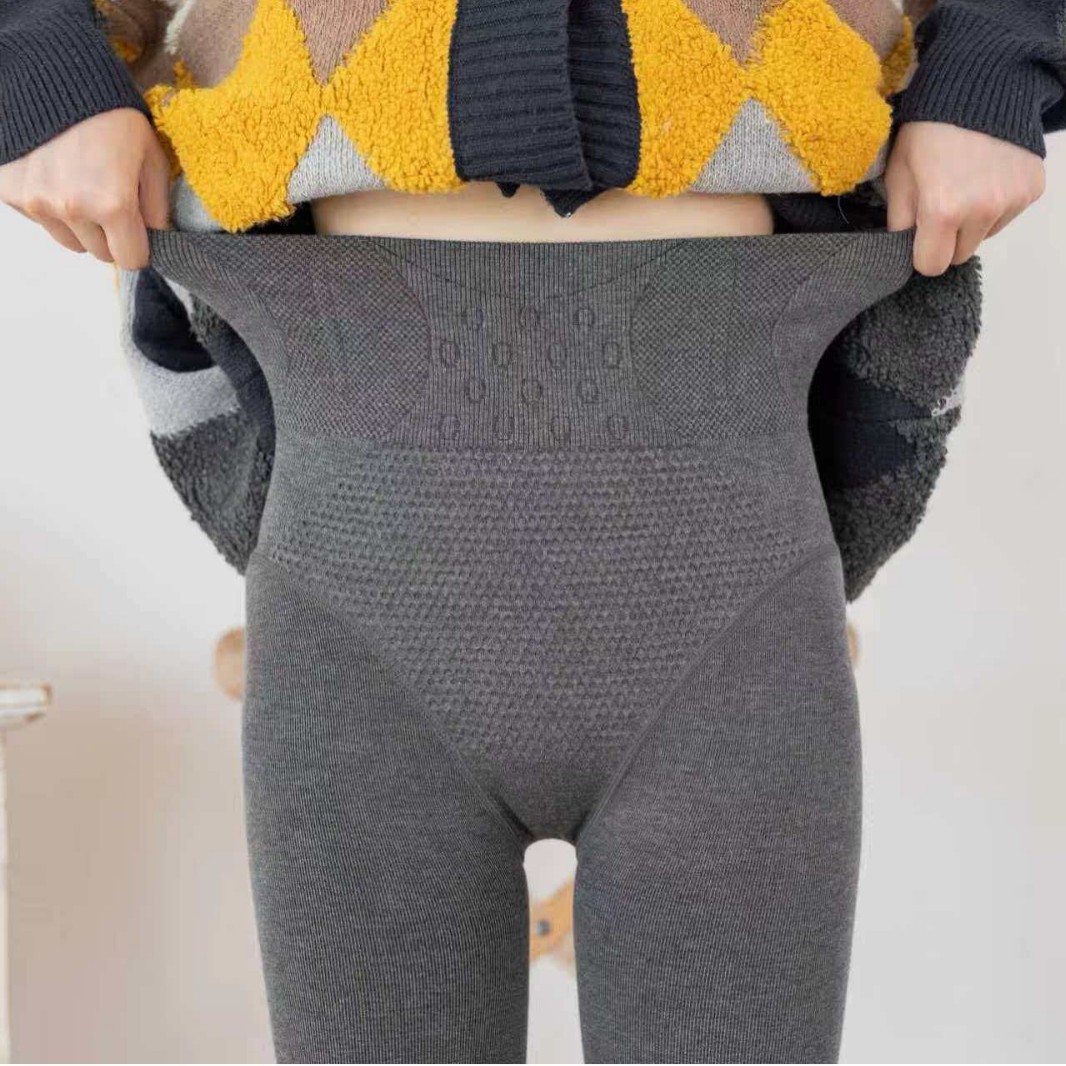 女加绒加厚棉竖条收腰显瘦连裤袜瘦腿踩脚竖条纹高腰美腿提臀