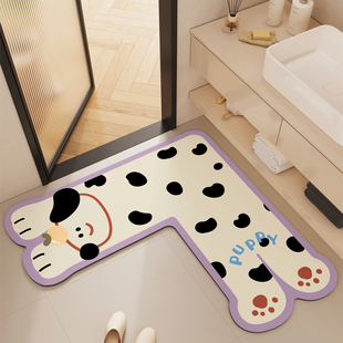 厨房专用L型地垫可擦免洗防水防油防滑门垫脚垫7字形吸水吸油地毯