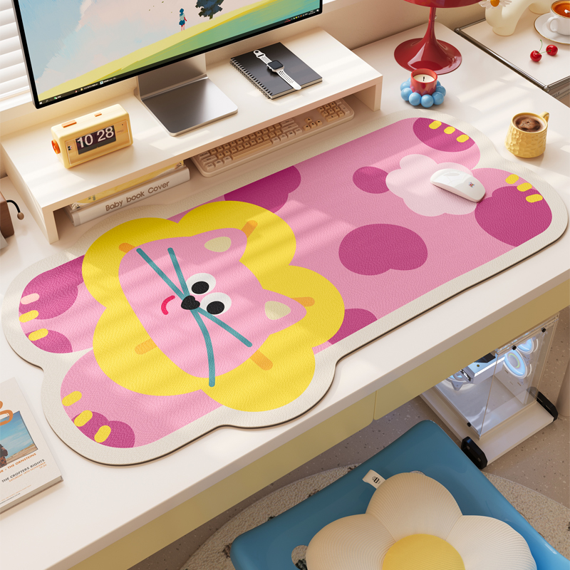 多巴胺鼠标垫办公室女生高颜值书桌垫防水宿舍桌面电脑垫防滑垫子