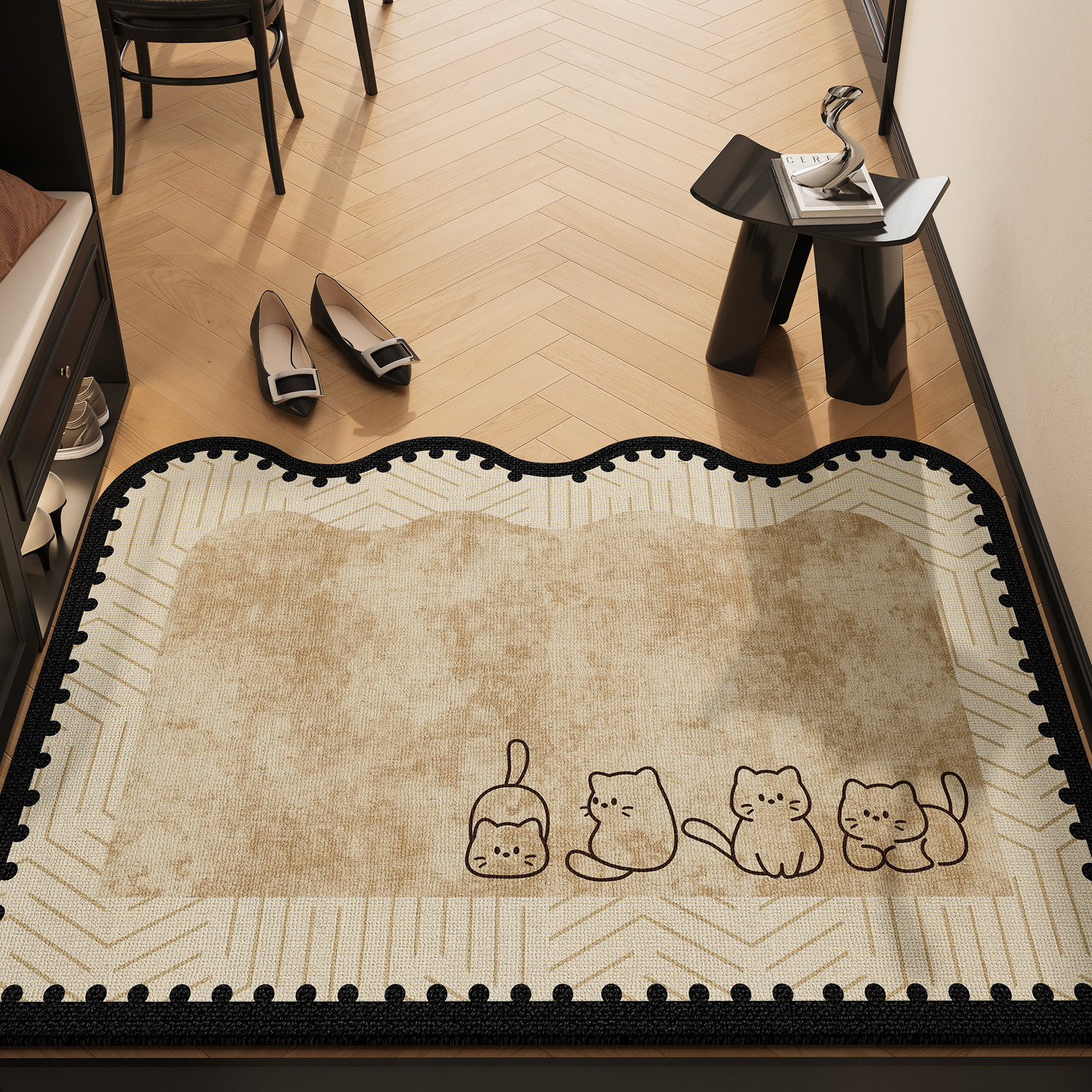 2026新款奶油风入户门地垫进门专用脚垫防滑免洗耐脏玄关门垫地毯,居家布艺,入户地垫,淘宝优惠券,粉丝福利购,淘宝优惠卷