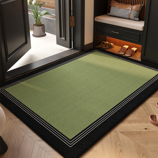 绿色入户门口地垫2025新款自由裁剪耐脏防滑玄关室外门垫免洗地毯