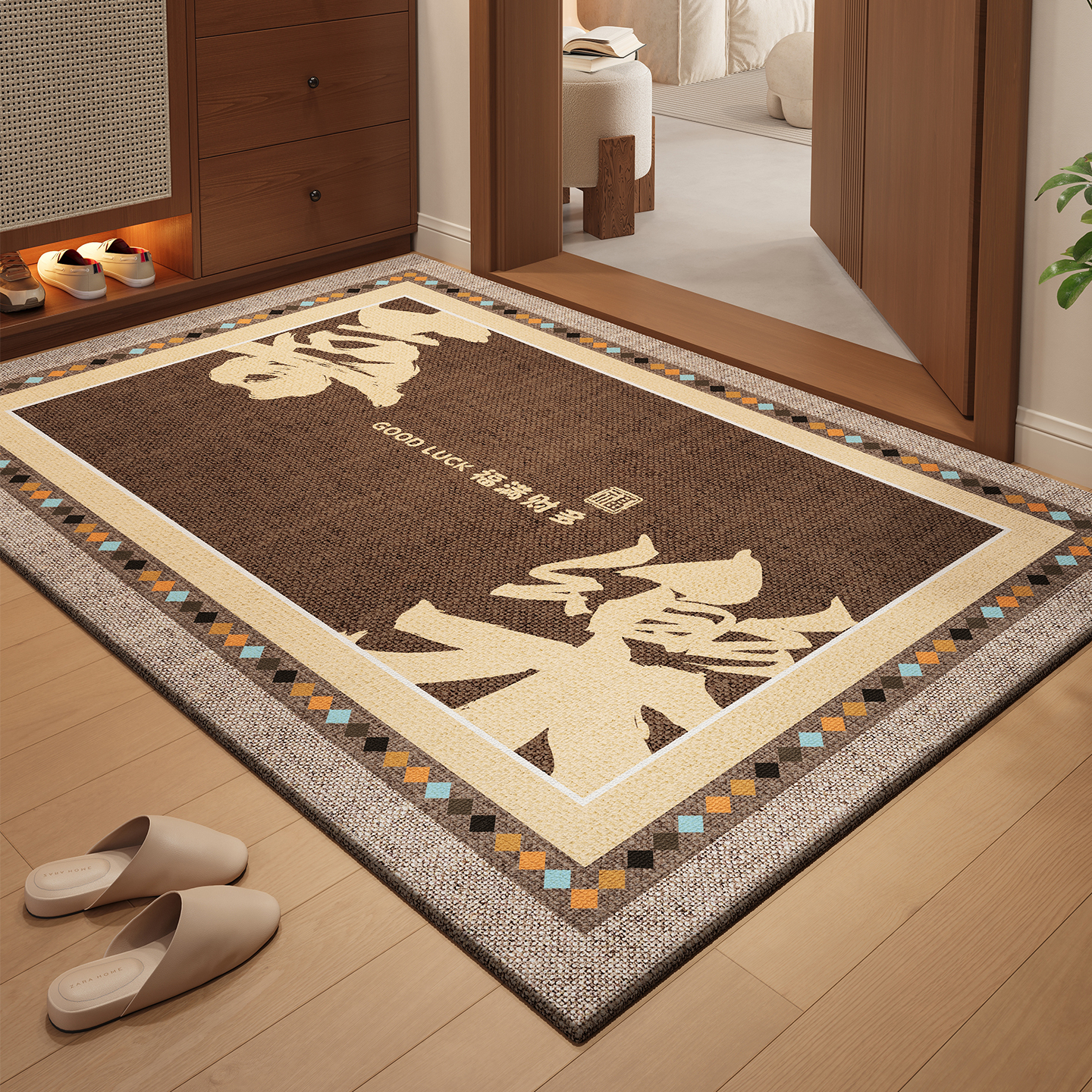 入户门地垫弥娆圈绒脚垫自由裁剪