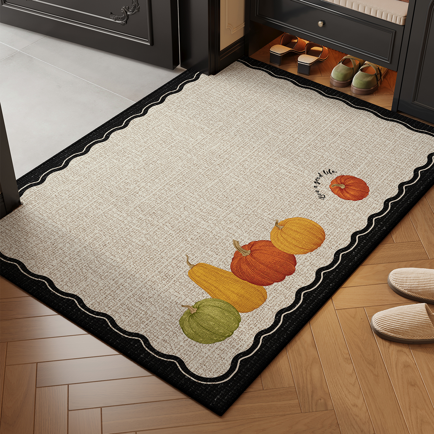 2025新款圈绒入户门地垫可裁剪脚垫可擦免洗耐磨耐脏室外玄关门垫