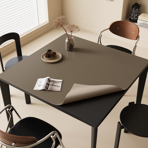 纯色正方形硅胶桌垫防油防水餐桌垫台布四方桌子小方桌茶几桌布厚